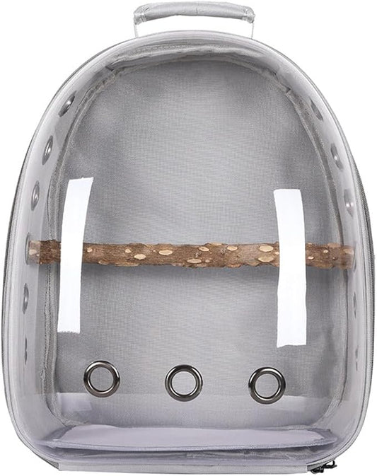Bird Carrier Backpack, Bird Travel Carrier with Standing Perch, Lightweight Breathable Parrot Cage for Small Birds, Green Cheek, Cockatiel, Parrot
