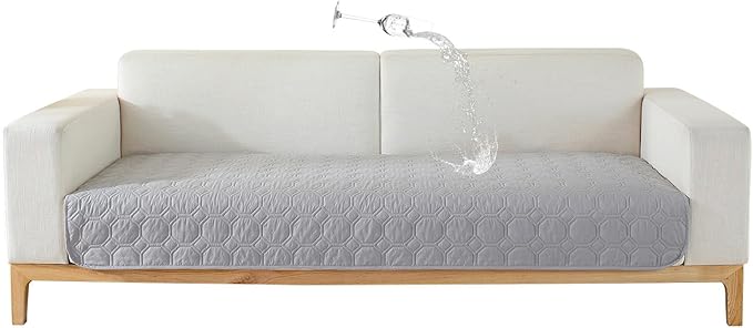 Waterproof Dog Bed Cover Non-Slip Stain Resistant pet Sofa Cushion, pet Mattress Cover Cover, Sofa Furniture Protector for Small Dogs Large Dogs and Cats (Light Gray) (52x80in)