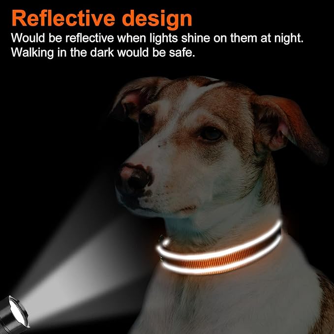 Joytale Dog Collar,Soft Neoprene Padded Breathable Nylon Pet Collar Adjustable for Puppy and Small Dogs,Orange,XS