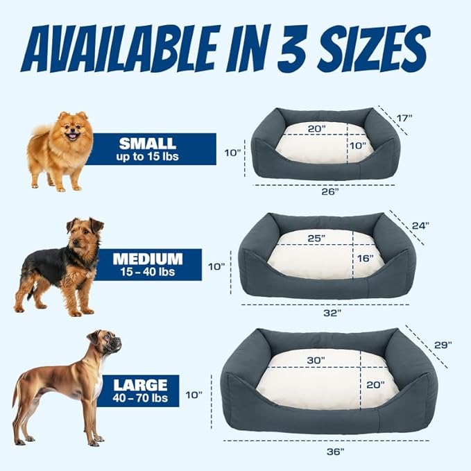 Ships Next Day, Made in USA - Customizable Dog Bed - Personalized Pet Cushion with Design Choice & Add Pet's Name - 3 Sizes - Unique Gift for Puppy or Dog Lovers (23.5x20 Inches)