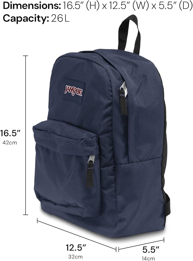 JanSport SuperBreak One Backpacks - Durable, Lightweight Bag with 1 Main Compartment, Front Utility Pocket with Built-in Organizer - Premium Backpack, Graphite Grey