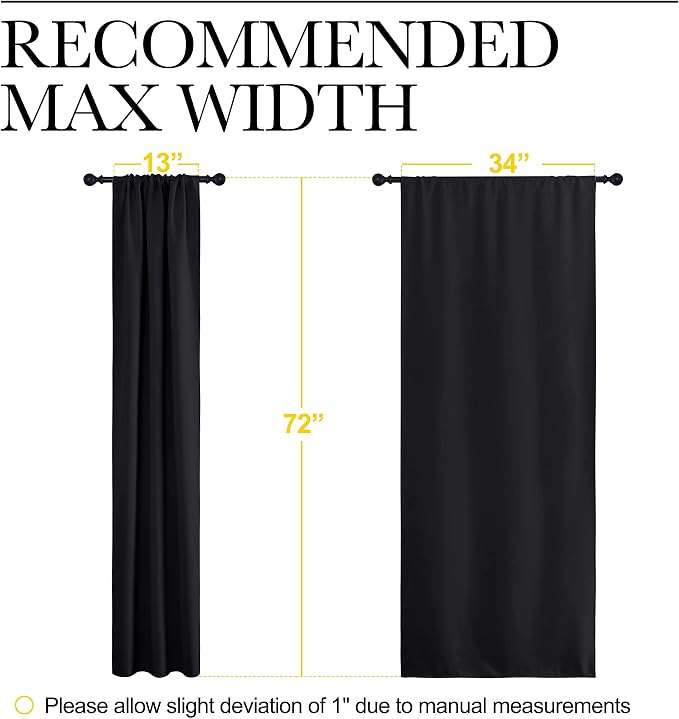 NICETOWN Halloween Black Out Curtain Panels