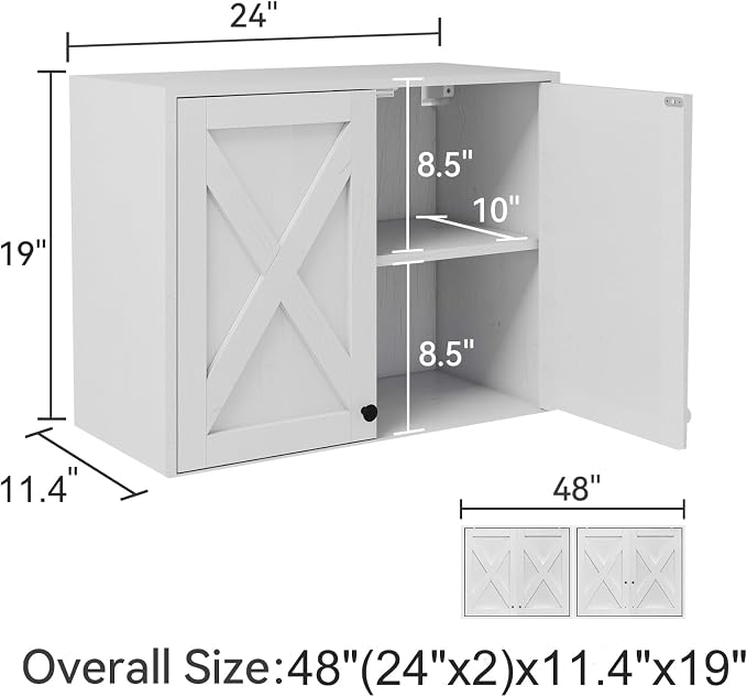 YOURLITE Laundry Cabinet, Medicine Cabinet, Bathroom Kitchen Storage Wall