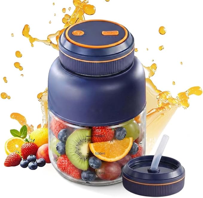 Portable Juicer Blender Cup, 2026 New 44oz Portable Wireless Juicer Cup for Shakes and Smoothies, Household Appliances Juicers Personal Blender for Fruits & Vegetables (Blue 44oz)