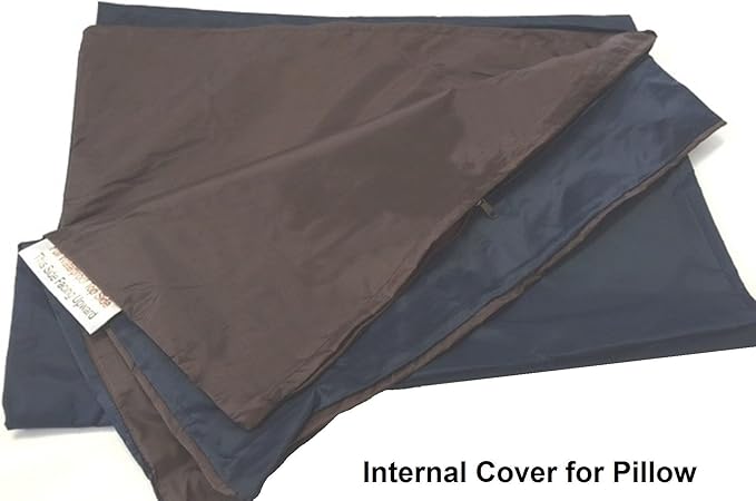Dogbed4less Shredded Memory Foam Pillow Dog Bed with Waterproof Liner and Machine Washable Cover (Brown Microsuede, Medium 36"X29")