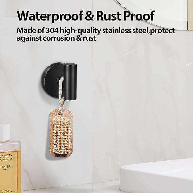 Kruodop Towel Hooks for Bathroom, 2 Packs Wall Mount Towel Holder, Bronze Matte