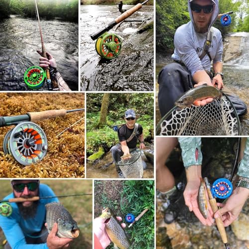 Aventik FLK II Fly Fishing Reel Aluminum Trout 3/5, 5/7, 7/9wt Large Arbor Freshwater Fly Reel - size: 7/9wt, style: Silver-without Line