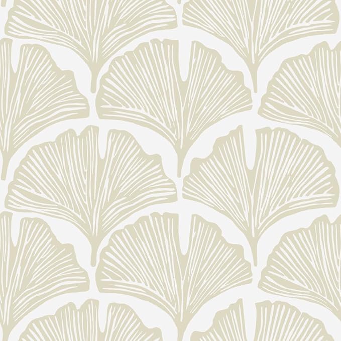 Tempaper x Novogratz Waverly White Feather Palm Removable Peel and Stick