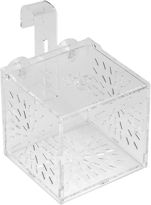 Acrylic Transparent Fish Tank, Breeding Isolation Box Aquarium Hatchery Incubator Holder with Screw Reinforcement, Convenient Use Comes with Isolation Board for Fish Breeding
