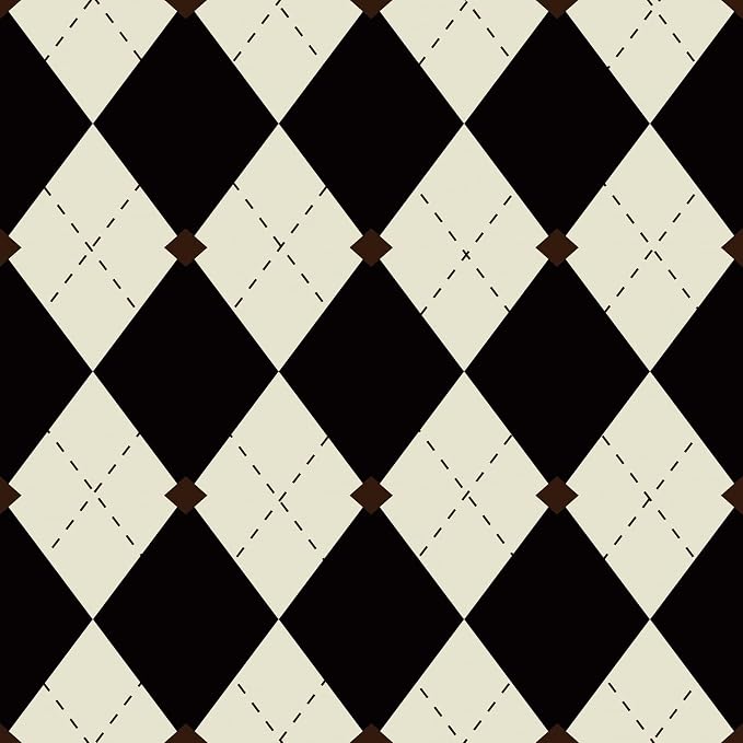 Simon&Siff Retro Peel and Stick Wallpaper Black and White Cream Wallpaper