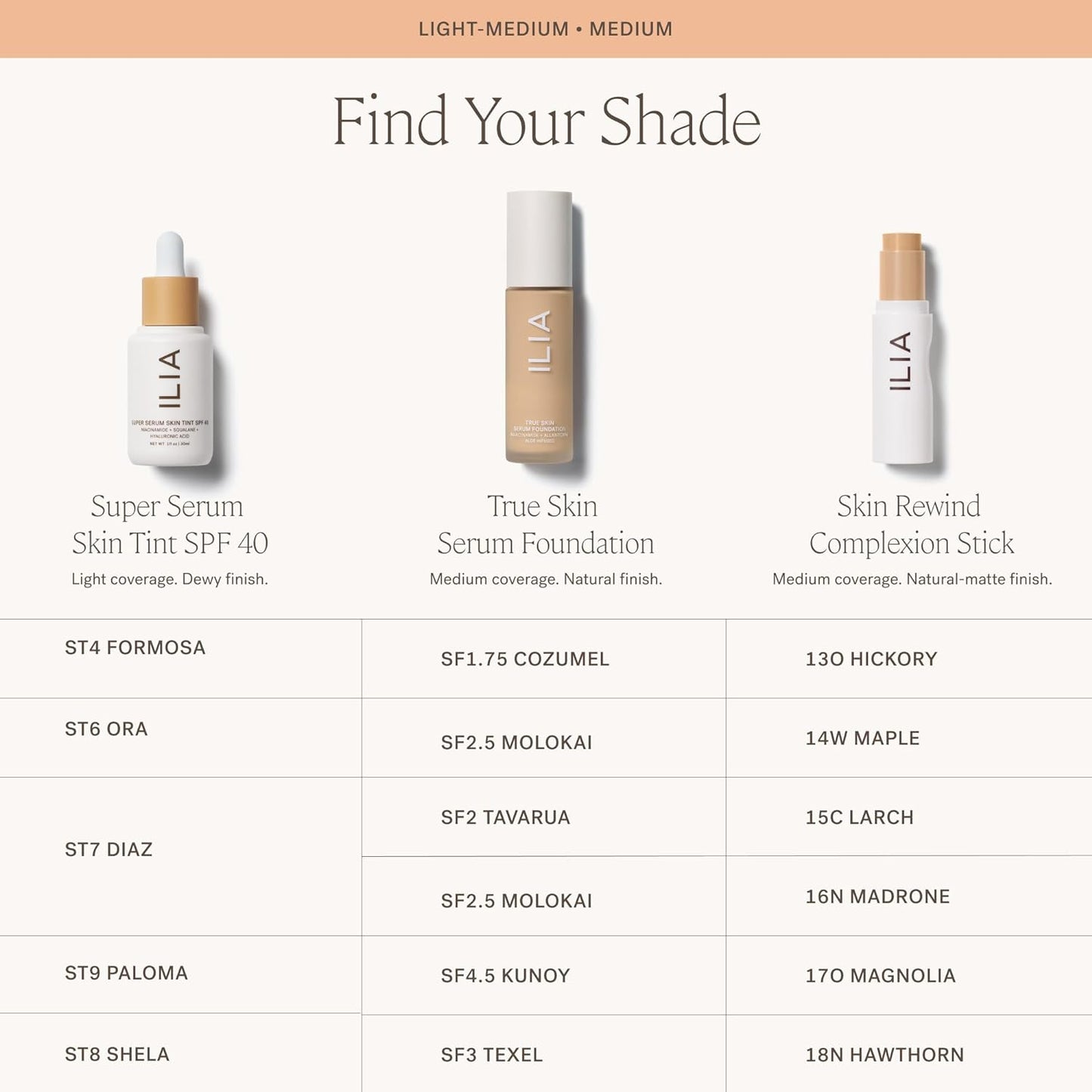 ILIA - Skin Rewind Complexion Stick - Foundation + Concealer + Skincare | Non-Toxic, Vegan, Cruelty-Free, Clean Makeup (18N - Hawthorn, 0.35 oz | 10 g)