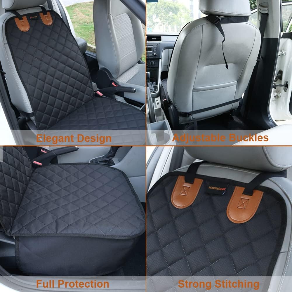 Paw Jamboree 2PCS Dog Car Front Seat Covers Scratch-Proof Pet Car Seat Cover Non-Slip Car Seat Protector for Dogs Bucket Seat Cover for Trucks, Cars & SUVs