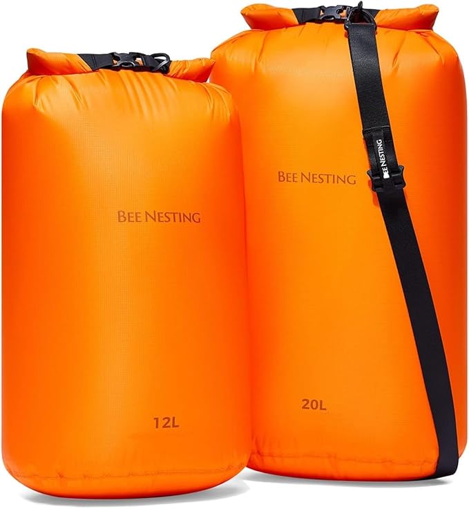 Ultralight Dry Bag Set for Backpacking, Waterproof Dry Sack for Camping, Hiking, Motorcycle, Lightweight Stuff Sack Set of 3 Pack