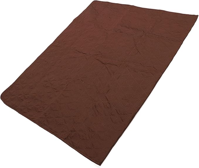 Dog Bed Cover, Pet Sofa Protector with Non Slip Bottom, Double Sided TPU Blanket for Couch Furniture, Brown Washable Cover for Dogs and Cats (52x82inch)