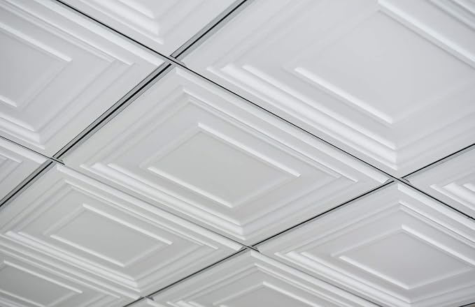 Art3d Drop Ceiling Tiles 24x24in., Wainscoting Panels Glue Up 2ft x 2ft