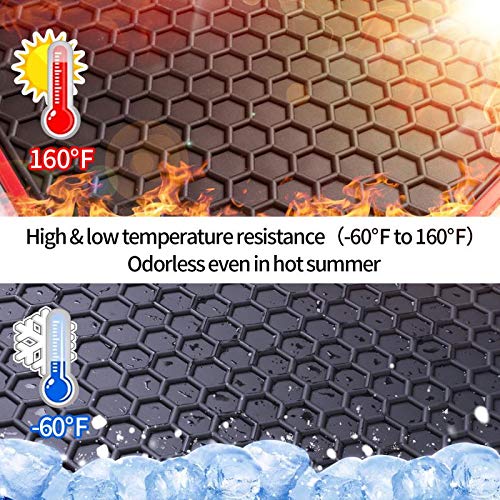 Ucaskin Car Floor Mats Custom Fit for Mazda CX 5 CX-5 SUV 2025 2024 2023 2022 2021 2020 2019 2018 2017 Odorless Washable Rubber Foot Heavy Duty Anti-Slip All Weather Car Floor Liner-Black