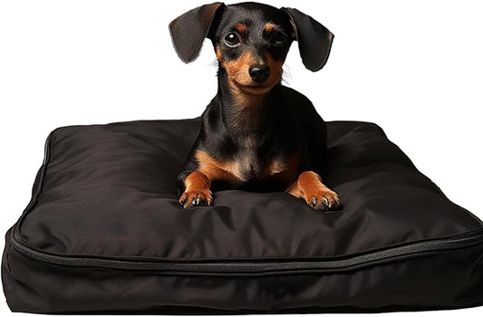 Dog Bed Covers 36L × 27W × 3H Inch Washable Black Thickened Waterproof Oxford Fabric with Handles and Zipper Reusable Dog Bed Liner for Medium 50-55 Lbs