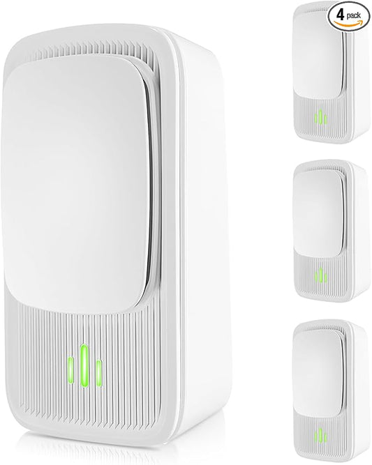 Plug In Negative Ion Air Purifier – 4 Pack Quiet Three-speed Adjustment Air Ionizers, Mini Air Fresheners for Home, Bedroom, Office, Kitchen, Portable Odor Eliminator for Smoke, Dust, Pet Smell