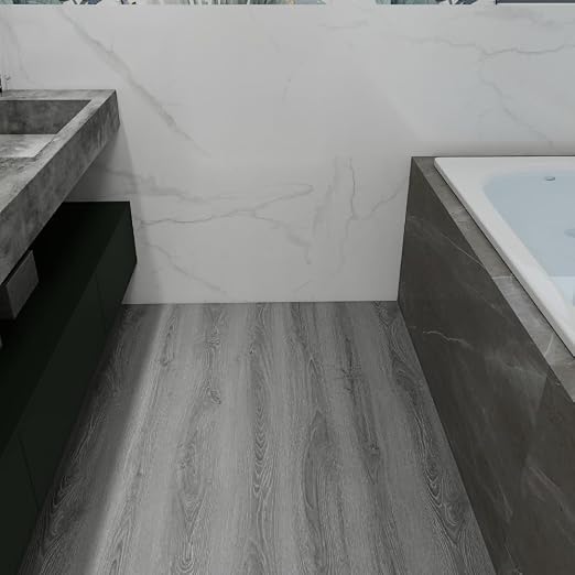 Wood Grain Peel and Stick Floor Tiles – 11.8” Width, Full Roll Length of 394" –