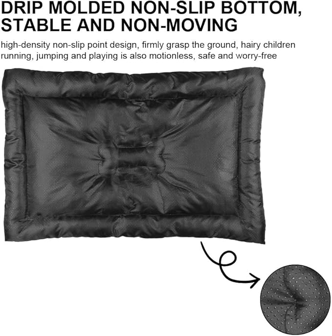 Orange Paw Print Bone Dog Beds and Furniture Dog Mats Puppy Pad Medium Bed for Crate Washable Non-Slip Puppy Bed for Crate Small Dogs Washable Mats Pillows Large Dogs Indoor Outdoor 36X24 Inch