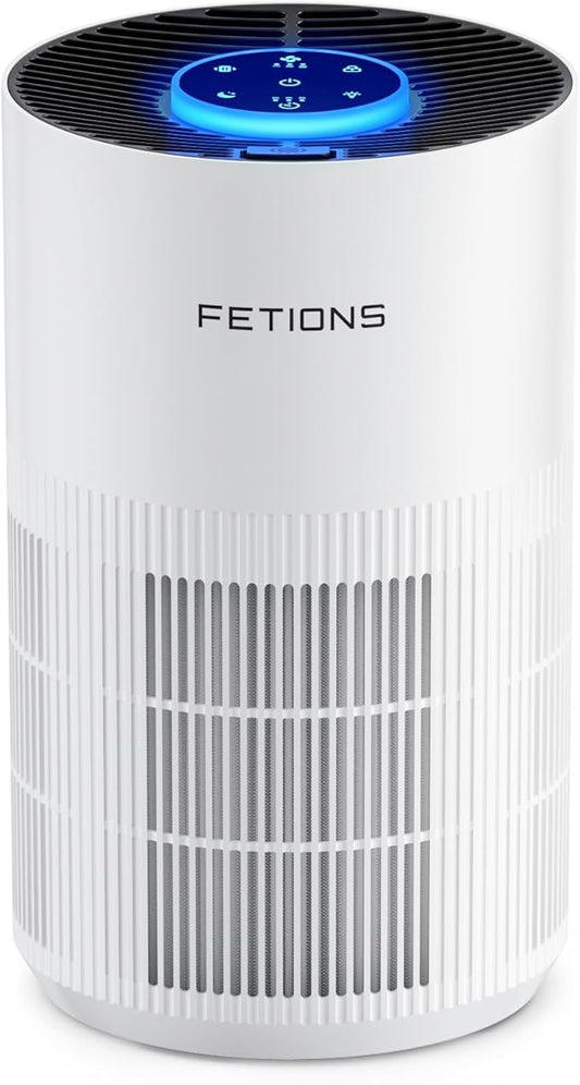 Air Purifiers for Bedroom Home up to 1200Ft², Small Air Purifier for Bedroom, H14 HEPA Air Purifiers for Home Pets,with Sleep Mode, 3 Speeds, Timer, Aroma Function
