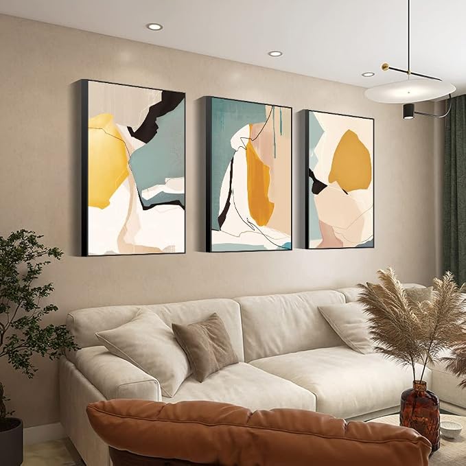 MPLONG Wall Art, Frame Canvas Wall Art Set, Striking Modern Minimalism
