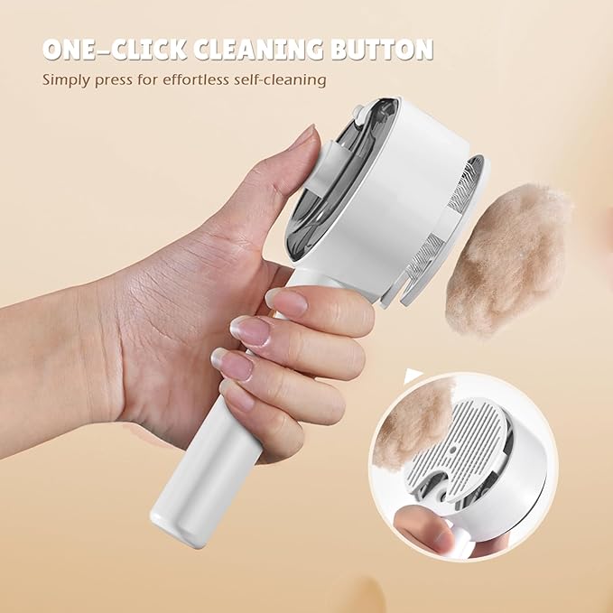 Cat Steam Brush,Cat Brushes for Indoor Cats, 4 In 1Spritz Spray Defur Comb, Cloud Care Shedding Control, Pet Grooming Brush for Long Short Hair Cats Dogs, Massage Clean Design Pet Steam Brushes