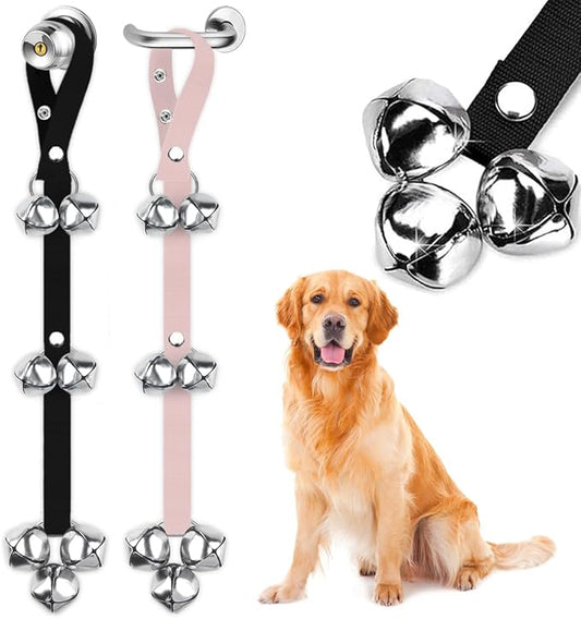 BLUETREE 2 Pack Dog Doorbells Premium Quality Training Potty Great Dog Bells Adjustable Door Bell Dog Bells for Potty Training Your Puppy The Easy Way - 7 Extra Large Loud 1.4 DoorBells