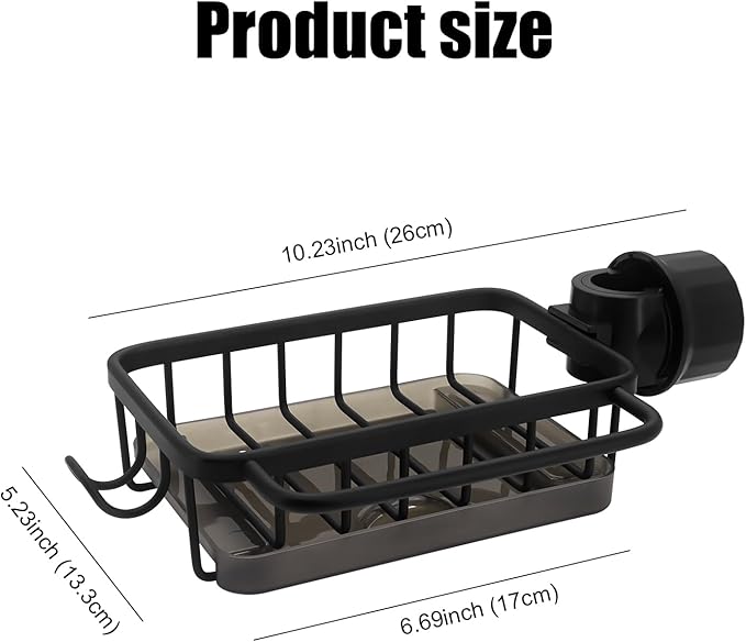 Kitchen Sink Faucet Organizer, Over Faucet Sink Rack Organizer, Kitchen Sponge Holder for Sink, Kitchen Sink Faucet Storage Rack, Multifunction Sink Caddy