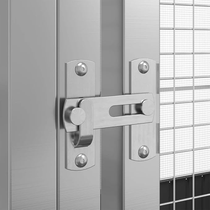 Outdoor Aviary Bird Cage, Galvanized Steel Outside Ample Activity Space Birdcage, 164.8"x42.1"x83.5", -263