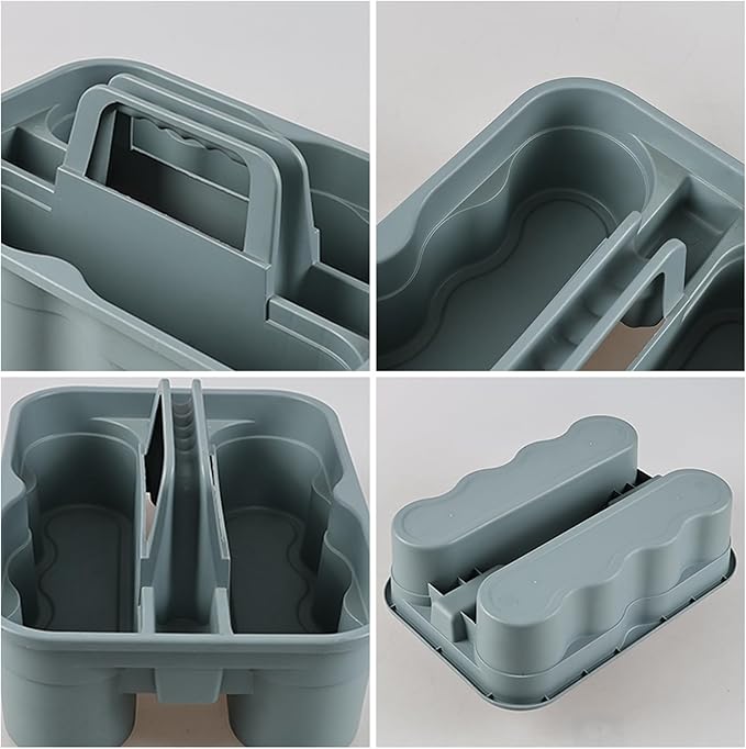 All-Purpose Cleaning Caddy, Cleaning Tool Organizer with Handle Portable Shower Caddy Basket, Grey, 6 Pack