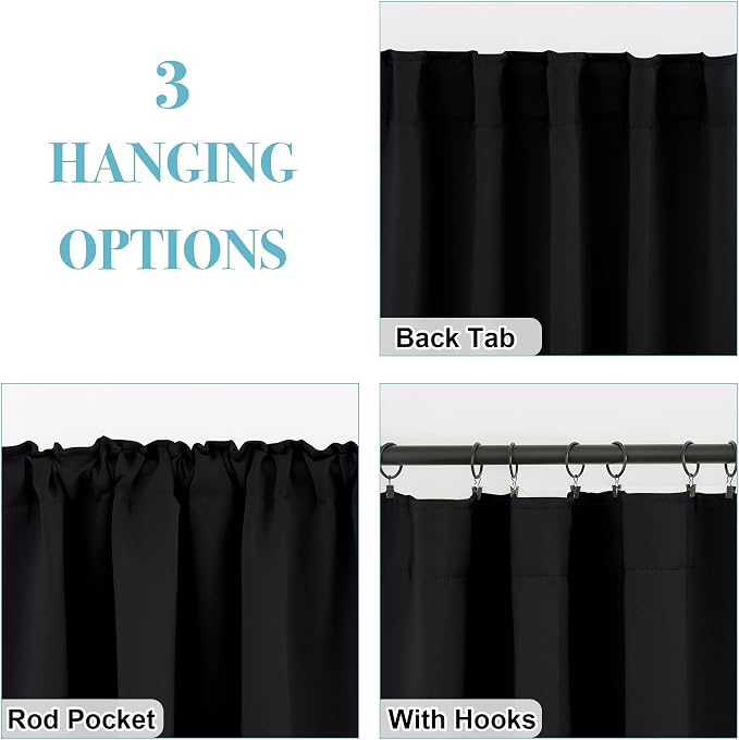 RYB HOME Bathroom Curtains Blackout