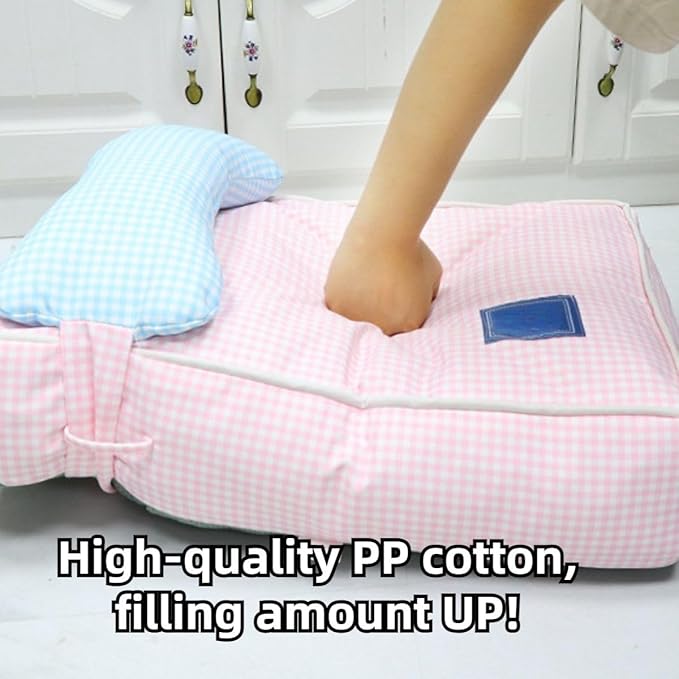 Dog Bed for Small Dogs, Dog Mattress with Pillow for Crate Kennel, Sofa Dog Bed, Super Soft Pet Bed for Medium, Small Dogs Breeds,Pet Bed Puppy Bed,Beds & Furniture (Pink,X-Large)