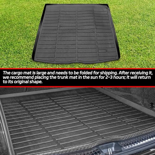 Floor Mats & Cargo Liner Compatible with 2018-2024 Volkswagen Tiguan 5 Seats ONLY VW Cargo Mat, Full Set All Weather Protection, 1st, 2nd Row Car Liners & Trunk Mat, Black - style: Volkswagen Tiguan 2018-2024
