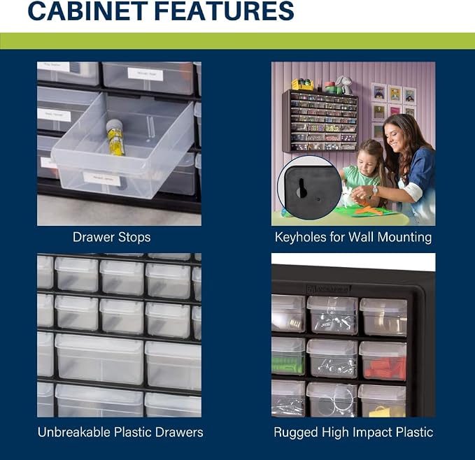 Akro-Mils 44-Drawer Plastic Drawer Storage Cabinet