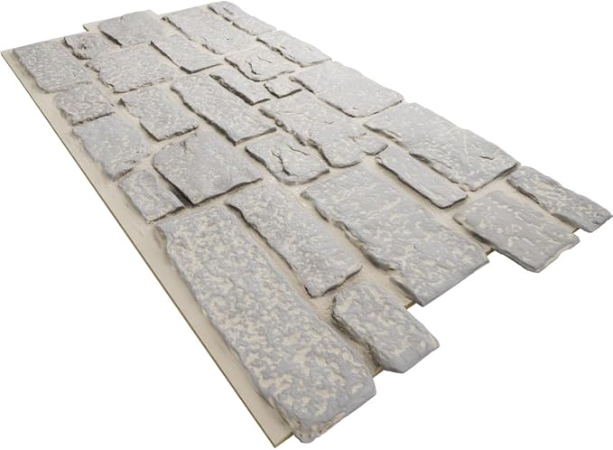EverStone Cobblestone Faux Stone Panel, Birch Color