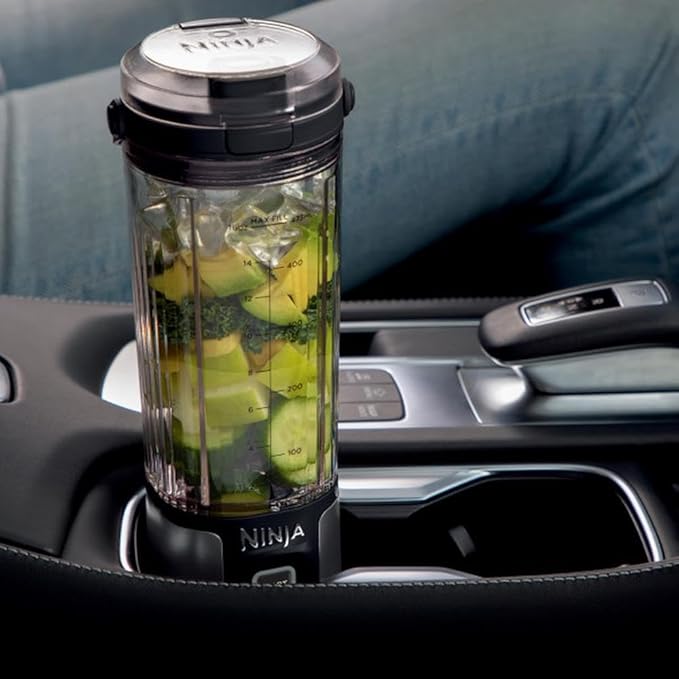 Ninja BC151BK Blast Portable Blender, Cordless, 18oz. Vessel, Personal Blender-for Shakes & Smoothies, BPA Free, Leakproof-Lid & Sip Spout, USB-C Rechargeable, Dishwasher Safe Parts, Black (Renewed)