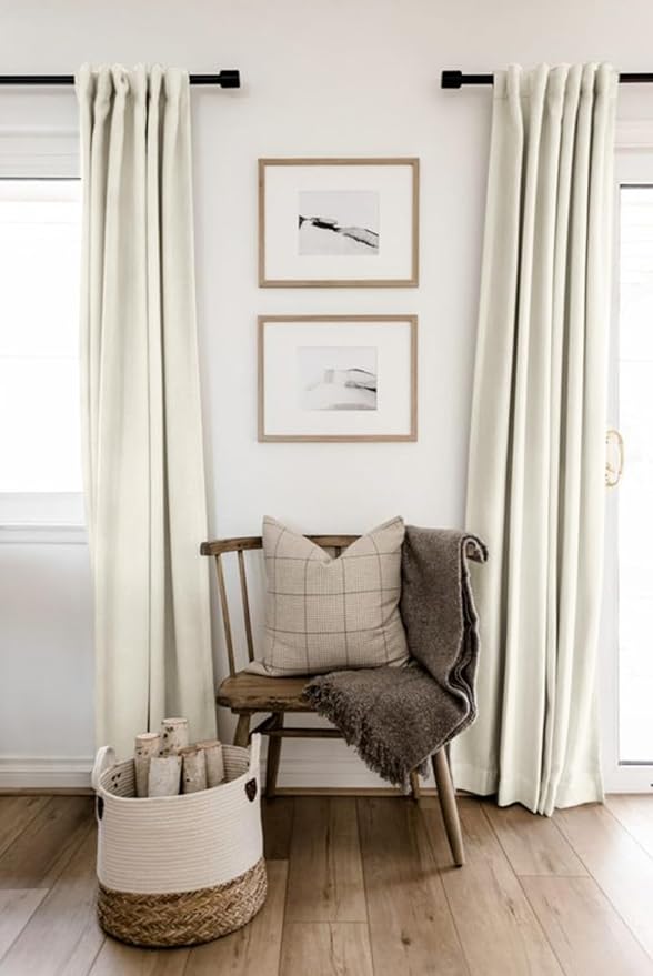 100% Blackout Shield Linen Blackout Curtains