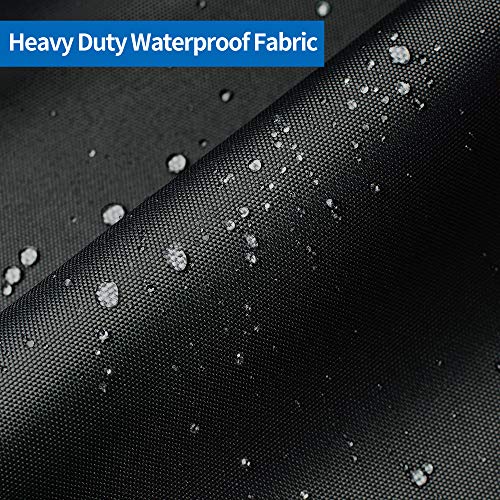 iCOVER Center Console Boat Cover, 600D Heavy Duty Marine Grade Waterproof Tear Resistant Boat Covers, Fits Boats 17'-19' Long Beam Width up to 102", Trailerable Boat Cover with Support Pole, Black - color: Black, size: 17ft-19ft long and beam width up to