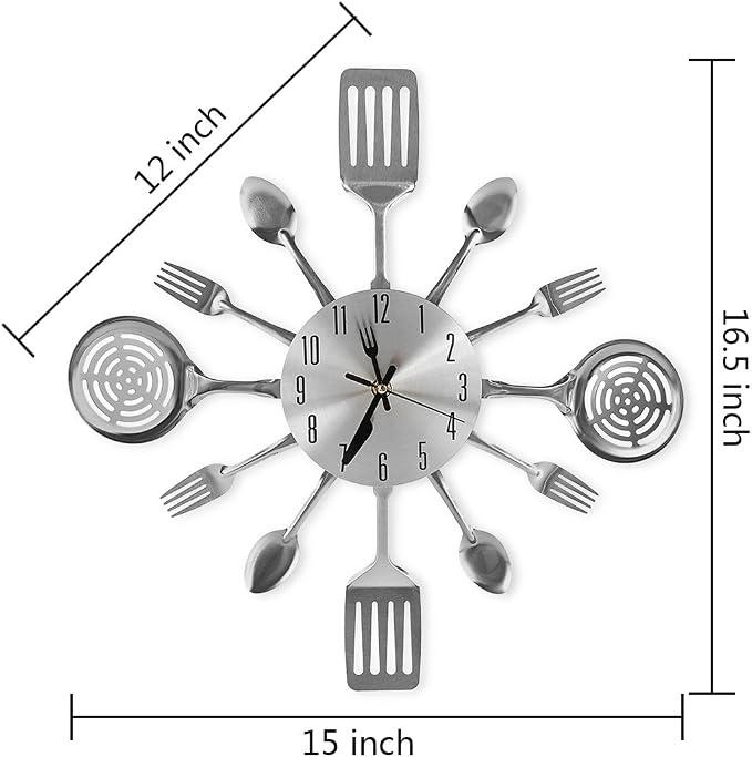 16 Inch Cutlery Kitchen Wall Clocks