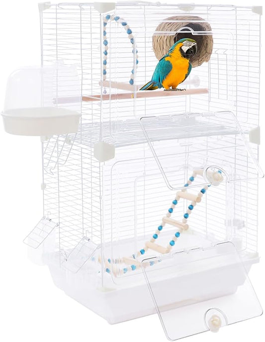 Bird Cage with Stand Small Flight Cage for Parrot Lovebirds Finches Parakeet Cockatiels Budgies