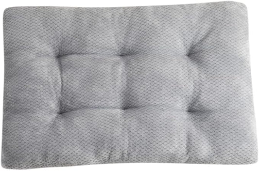 Washable Dog Bed for Large Breeds, Extra Cushioned Crate Mattress with Removable Fluffy Cover, Non-Slip Orthopedic Pet Pad, Machine Washable Kennel Mat(Grey,XXXL)