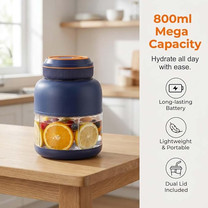Portable Juicer Blender Cup, 2026 New 44oz Portable Wireless Juicer Cup for Shakes and Smoothies, Household Appliances Juicers Personal Blender for Fruits & Vegetables (White 44oz)