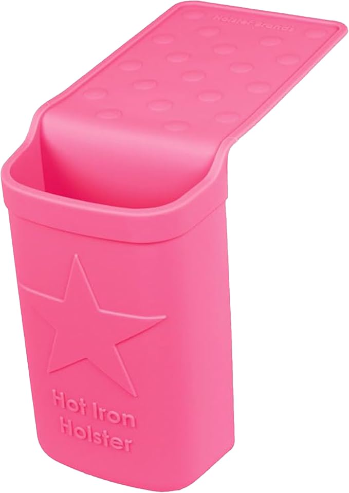 Hot Iron Holster | Adhesive-Free Silicone Storage Pocket for Organization and Travel | Heat Resistant to 500°F | Ideal for Curling Irons, Hair Straighteners, and other Hot Tools