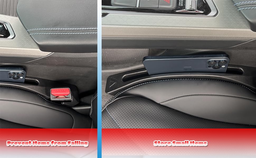 Car Seat Gap Filler for Le-xus GX550 GX500h 2024-2026 Gap Filler Organizer Stop Things from Dropping Customized Interior Accessories Black, 2 Pack