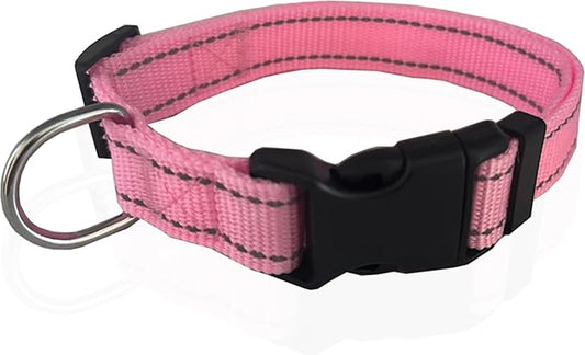 Adjustable Nylon Dog Collar, Reflective Collar 1 Inch 3/4 Inch 5/8 Inch Wide, for Large Medium Small Dogs