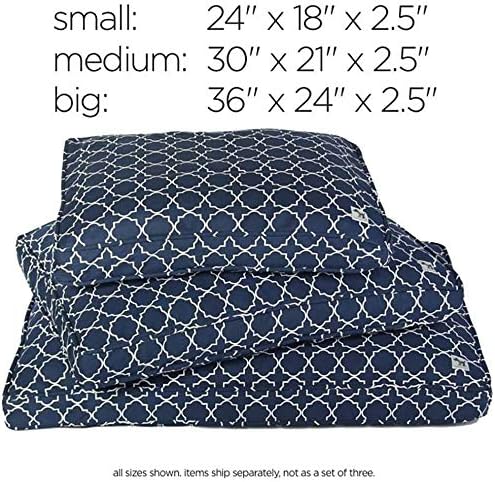 Molly Mutt Sheepy Wool Crate Mat - 100% Cotton Canvas Cover with Temperature-Regulating 100% Natural Wool-Filled Insert Dog Bed - Soft & Supportive Wool-Filled Bed -(36"x24"x2.5", Everywhere)