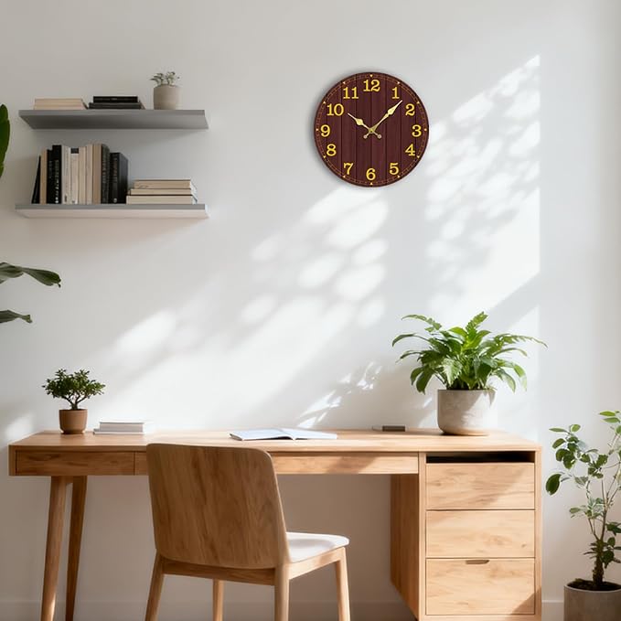Wall Clock, Modern Wall Clocks Battery Operated, Silent Non Ticking Clock