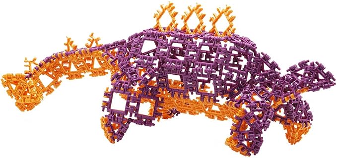 That Hinge Toy 150 Piece Age 7+ STEM Kids Building Toy - Dinosaurs + More | Red + Blue Creative Sensory Construction Tiles - Open Ended Play Gift Boys + Girls - Classroom Homeschool Manipulatives