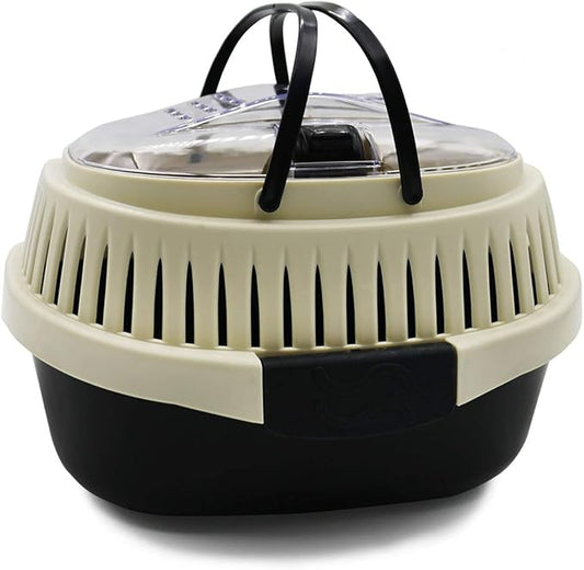 Black Travel Small Animals Hamster Hedgehog Guinea Pig Cage Carrier for Hamsters Hedgehogs Ferret Bird Parrot Guinea Pig Travel Carrier Cage with Handle Breathable Small Animal Guinea Pig Cage Carrier
